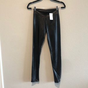 NWT Nordstrom Rack Black Pleather Legging
